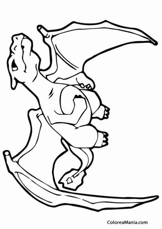 Colorear Pokemon Charizard volando