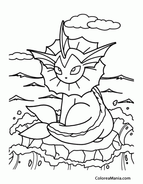 Colorear Pokemon Vaporeon