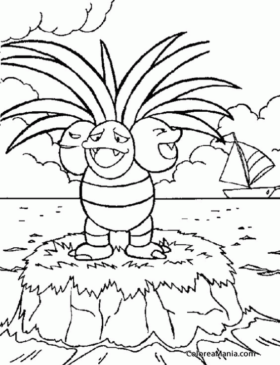 Colorear Pokemon Exeggutor