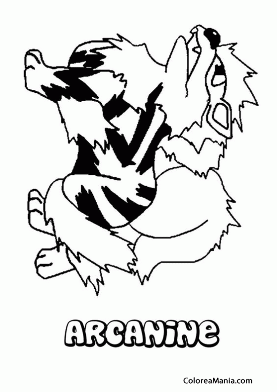 Colorear Pokemon Arcanine