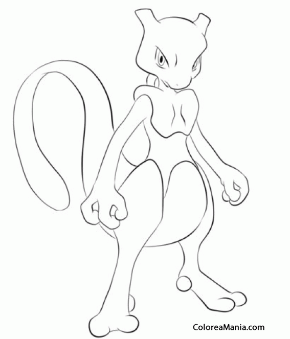 Colorear Pokemon Mewtwo