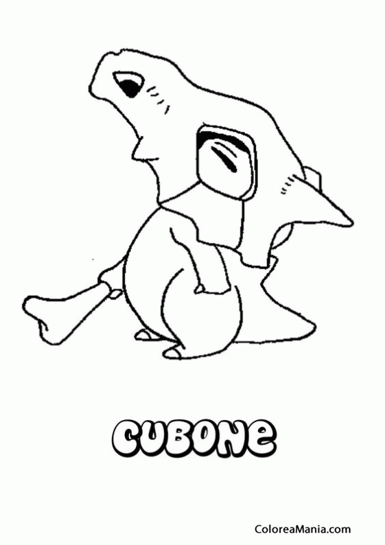 Colorear Pokemon Cubone 3