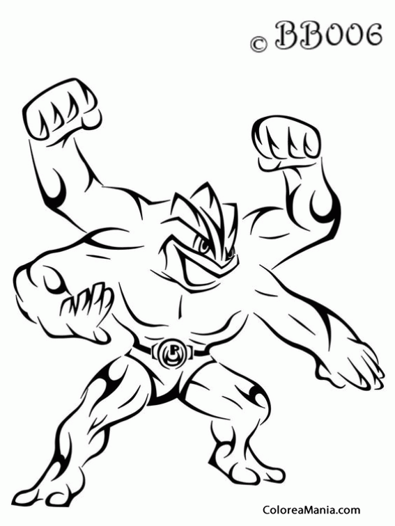 Colorear Pokemon Machamp 2