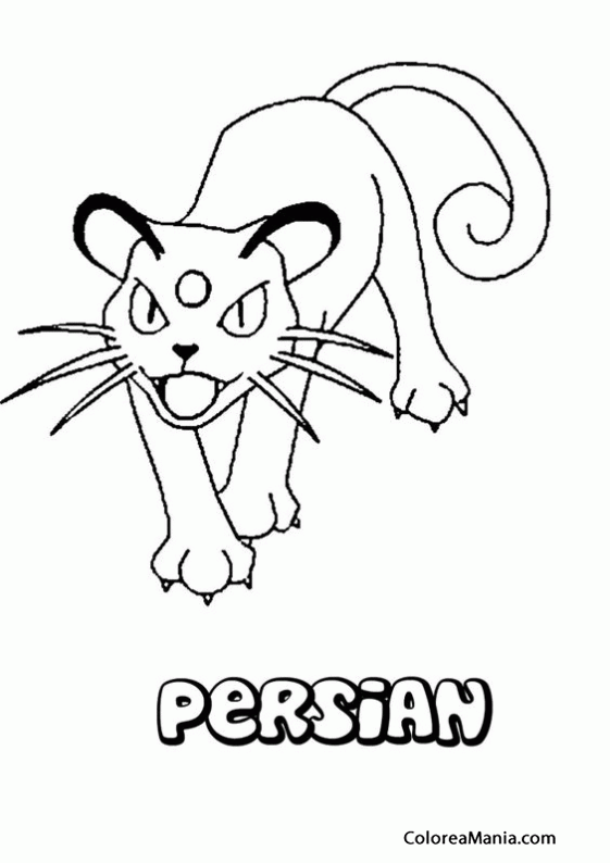 Colorear Pokemon Persian