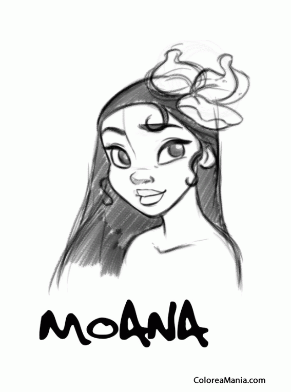 Colorear Princesa Moana