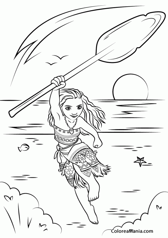 Colorear Vaiana - Moana