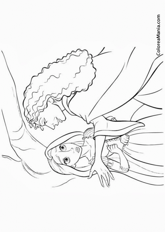 Dibujos Para Colorear Rapunzel Y Pascal Es Hellokids Com