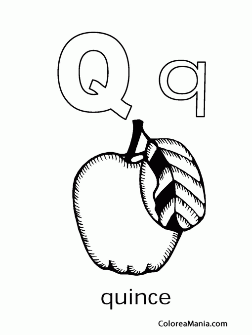 Colorear Alphabet Letter Q