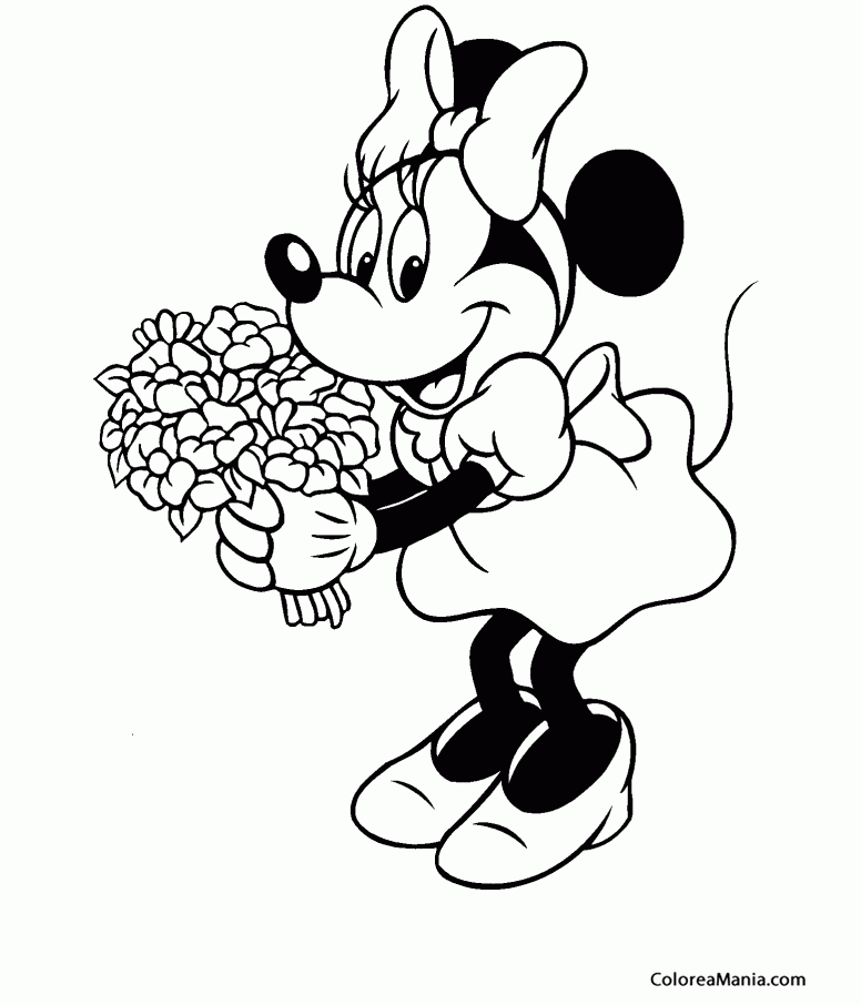 Colorear Minnie (Clásicos Disney), dibujo para colorear gratis Colorear Minnie (Clásicos Disney), dibujo para colorear gratis