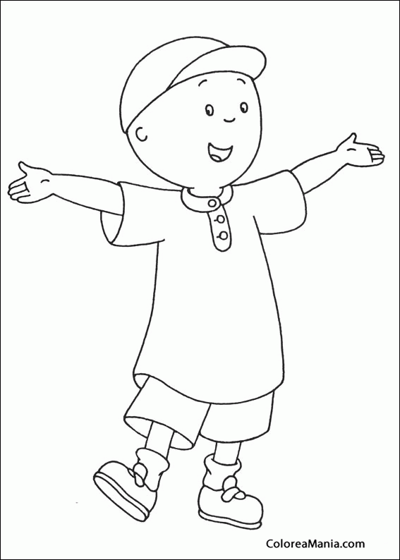 Colorear Caillou 2