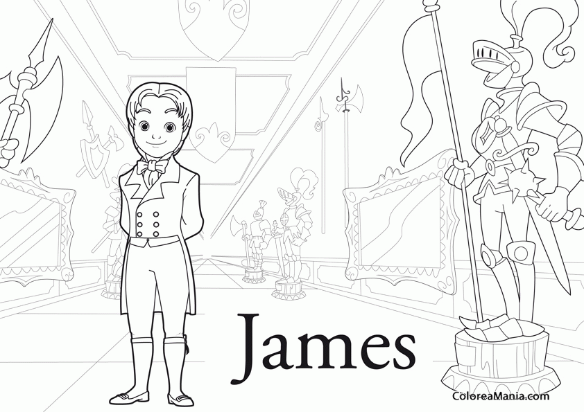 Colorear Prncipe James 3