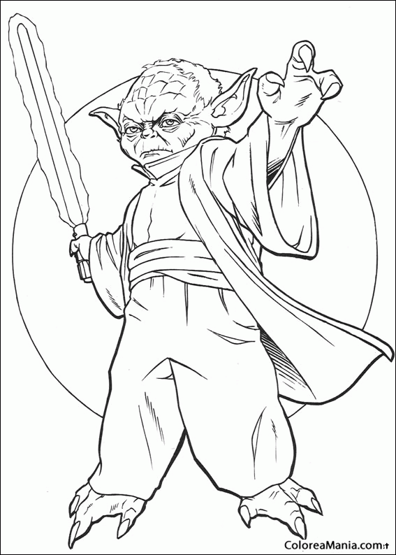 Colorear Yoda