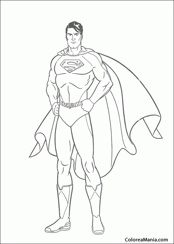 Colorear Superman 02