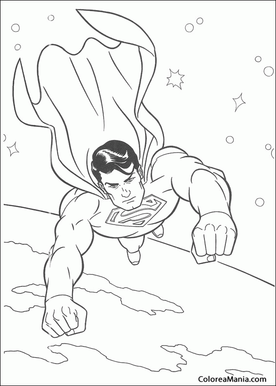 Colorear Superman 06