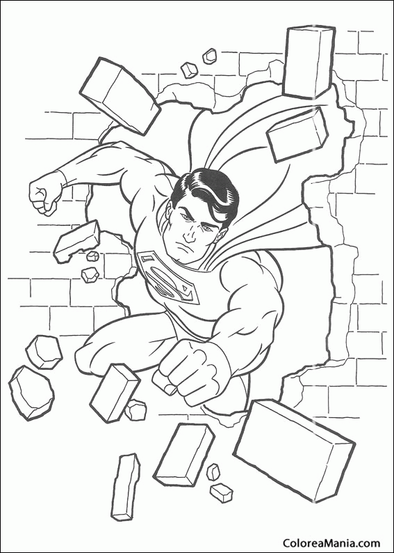 Colorear Superman 07