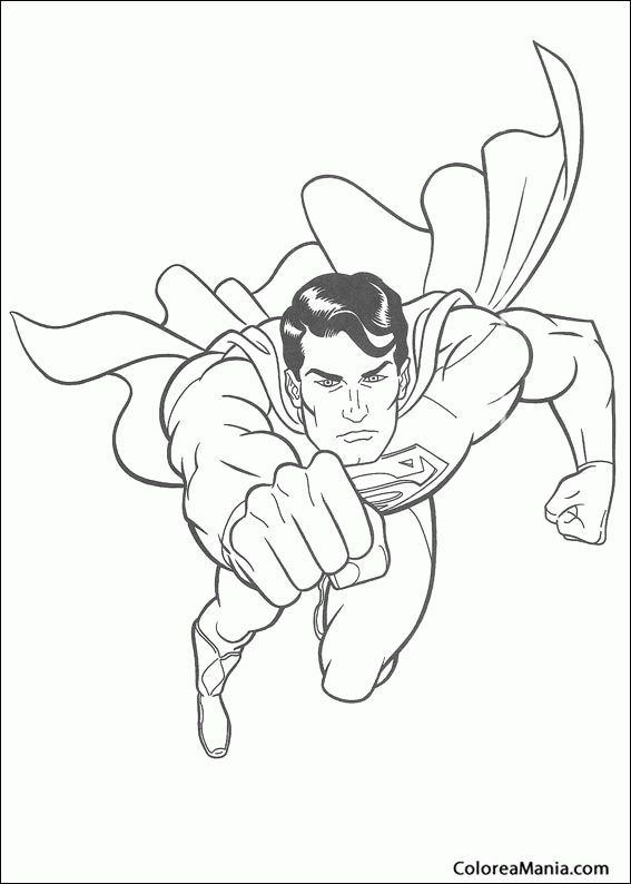 Colorear Superman 09