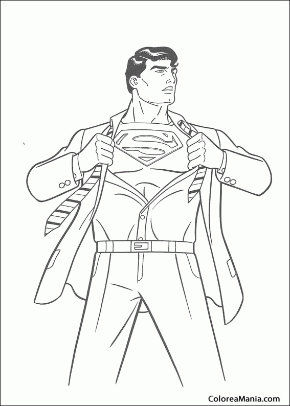 Colorear Superman 19