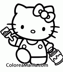 Colorear Kitty va a pintar