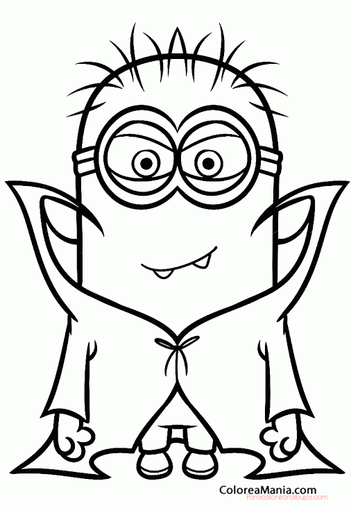 Colorear Minion Drcula