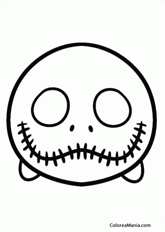 Colorear Jack Esquéleton (Tsum, Tsum), dibujo para colorear gratis Colorear Jack Esquéleton (Tsum, Tsum), dibujo para colorear gratis