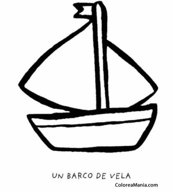 Colorear Barco de vela