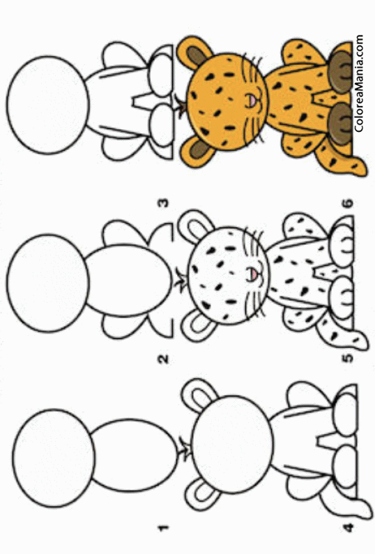 Colorear Dibujar un leopardo