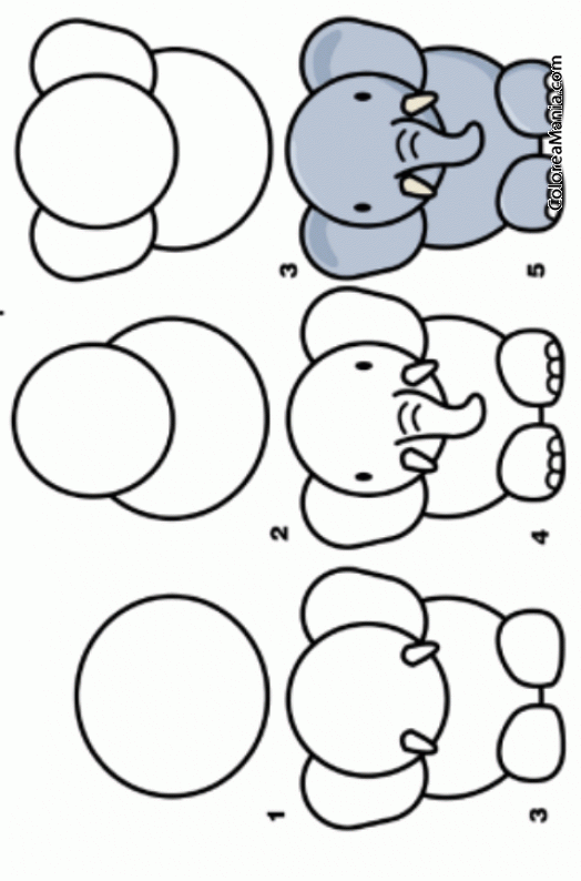 Colorear Como dibujar un elefante