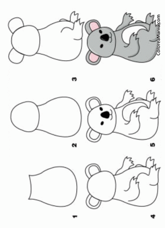 Colorear Como dibujar un Koala