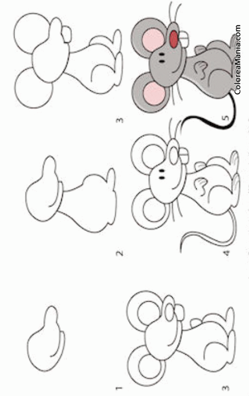 Colorear Como dibujar un ratn