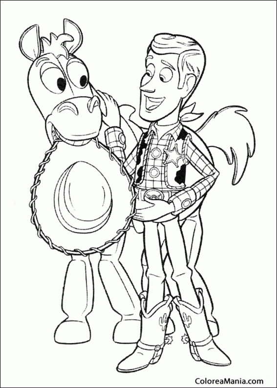 Colorear Woody y perdign