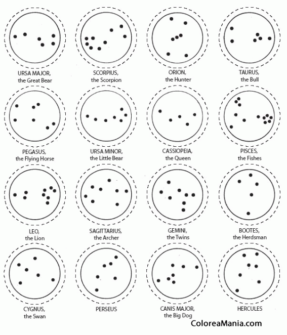 Colorear Constelaciones 2