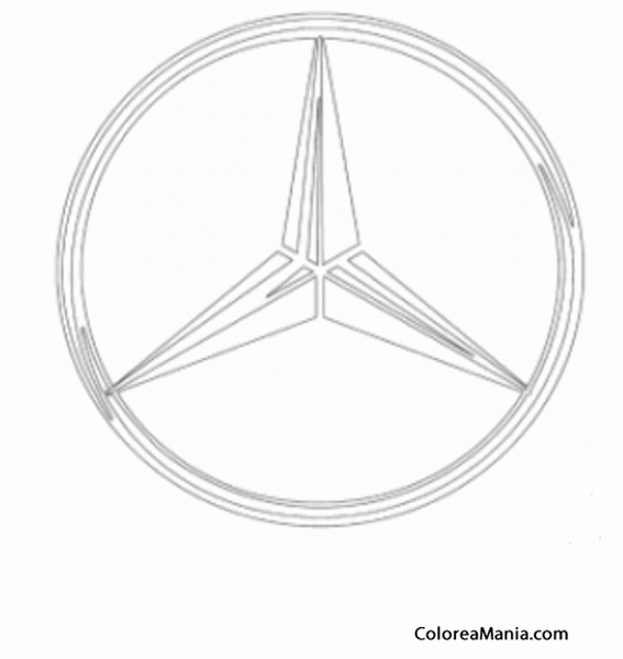 Colorear Mercedes Benz, estrella