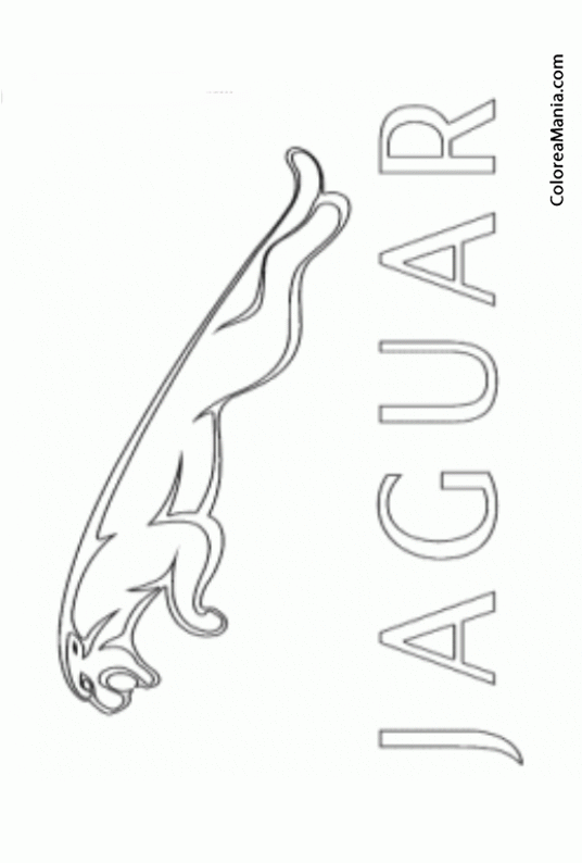 Colorear Jaguar, emblema y logo