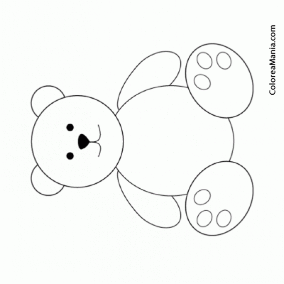 Colorear Oso círculos (Peluches), dibujo para colorear gratis