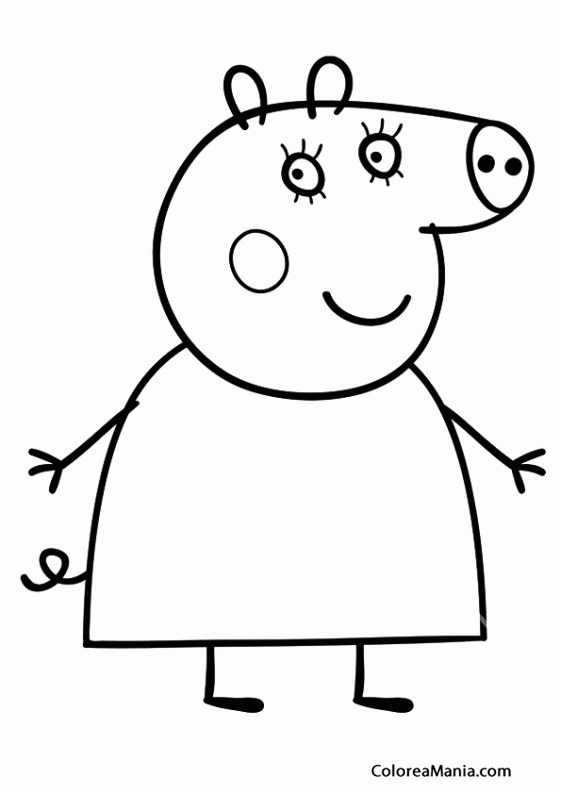 Colorear Peppa Pig (Peppa Pig), dibujo para colorear gratis