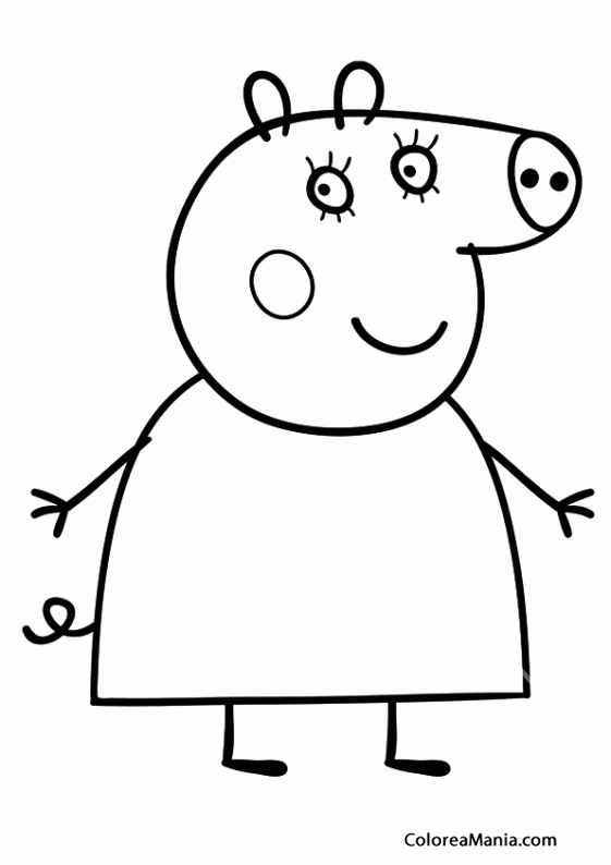 Vamos Carnicero Arqueológico Colorear Peppa Pig (Peppa Pig), dibujo para colorear gratis