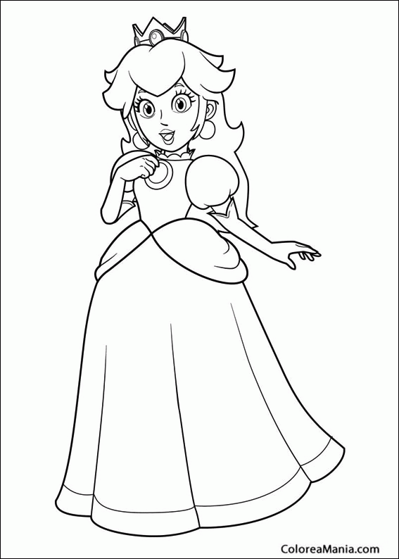 Colorear Princesa Peach