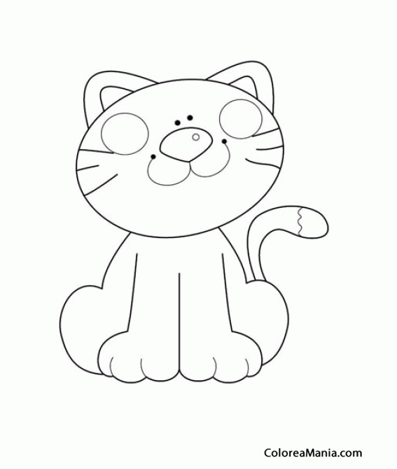 Colorear Gatito que sonre