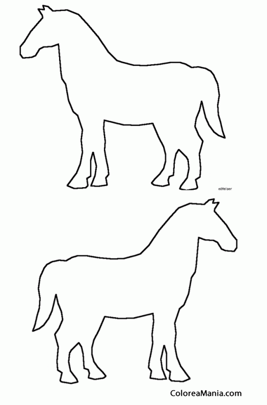 Colorear Dos caballos