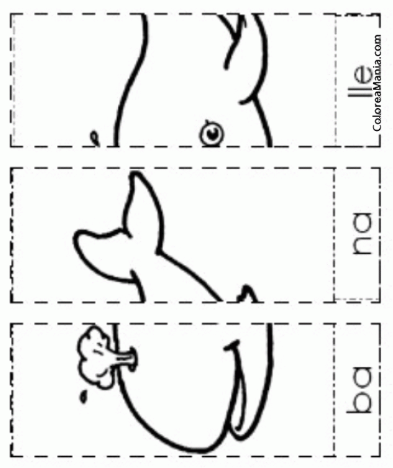 rompecabezas de 4 piezas para colorear