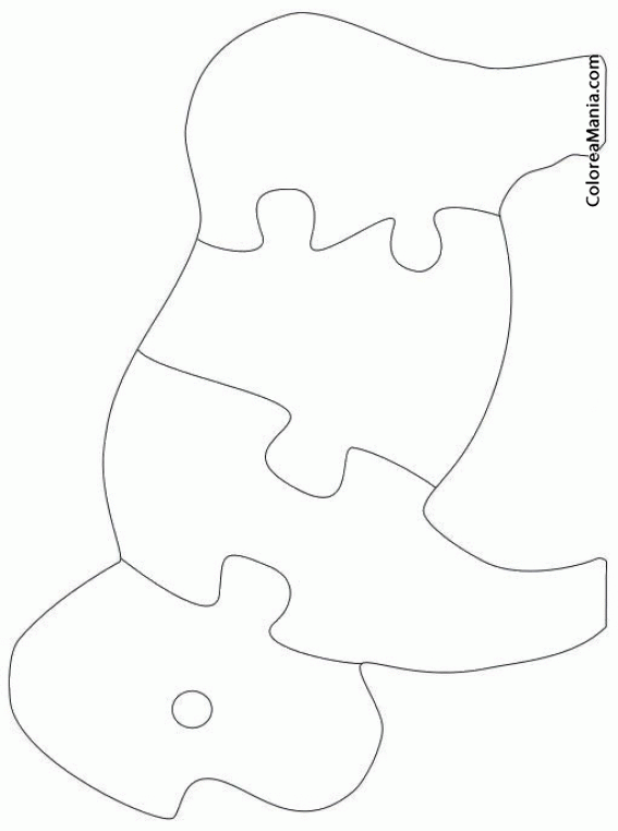 Colorear Gorila, puzzle infantil