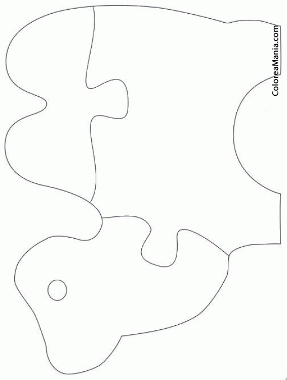 Colorear Camello, puzzle infantil