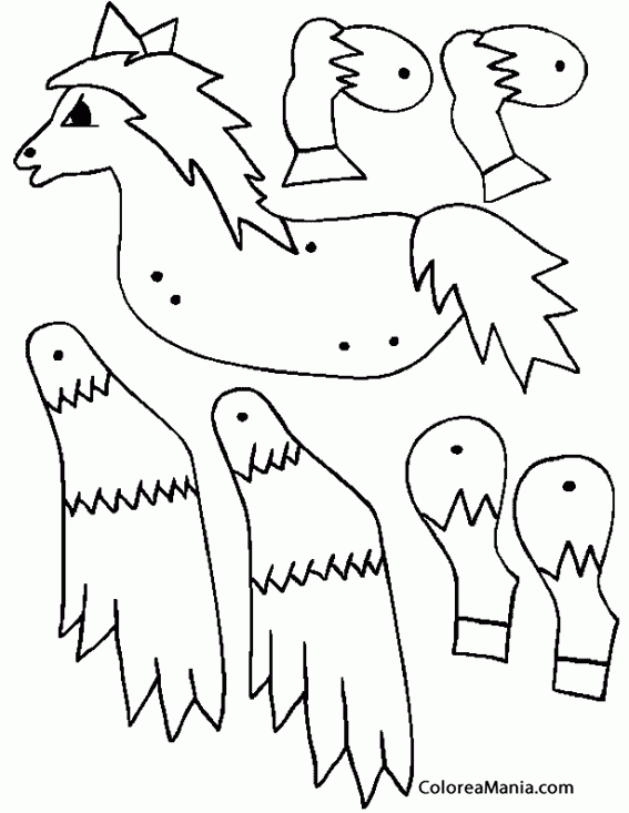 Colorear Pegaso, caballo alado