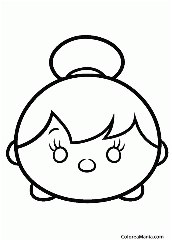 Colorear Tsum Tsum Cenicienta (Tsum, Tsum), dibujo para colorear gratis