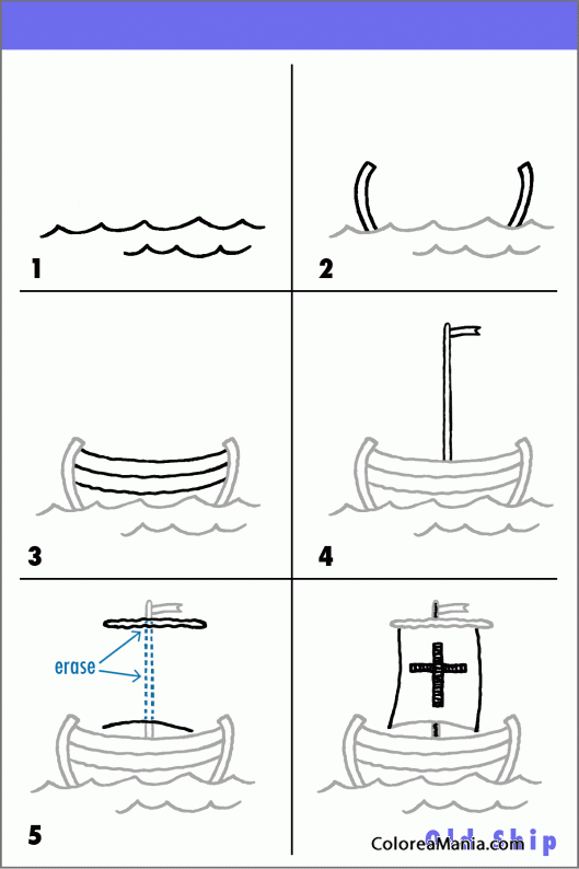 Colorear Cmo dibujar un barco pirata