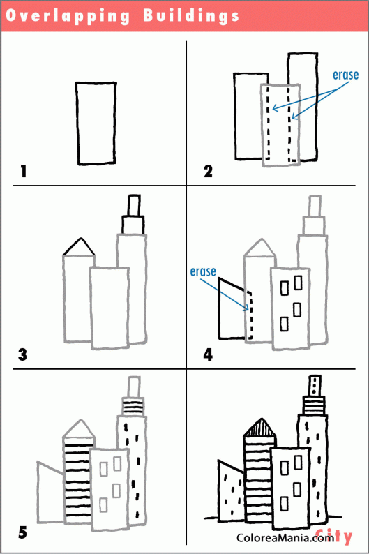 Colorear Cmo dibujar una ciudad