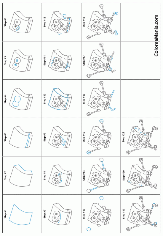 Colorear Cmo dibujar a Bob Esponja