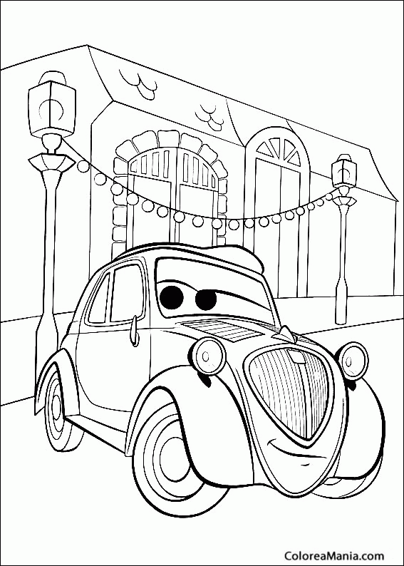 Colorear Cars (Cars), dibujo para colorear gratis