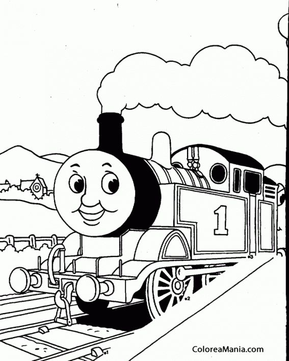 Colorear La locomotora Thomas