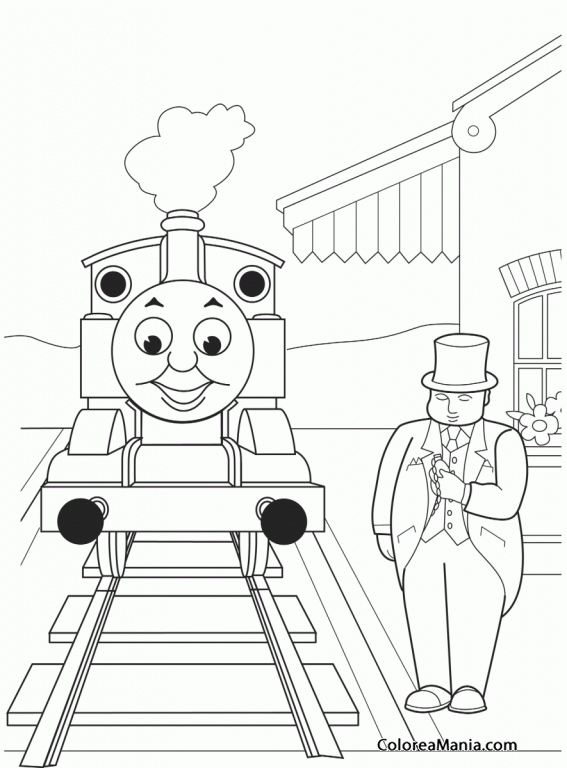 Colorear El tren Thomas 2